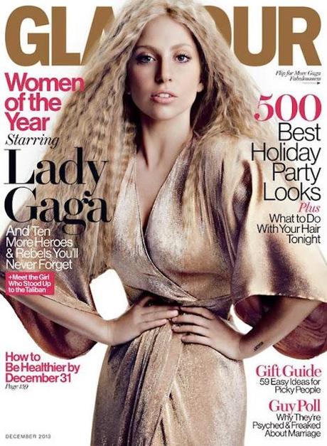 Lady Gaga en une du magazine Glamour en décembre