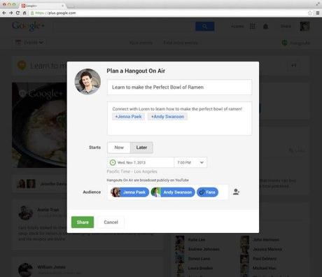 hangout planification horaire Mise à jour importante du côté de chez Google Hangout 