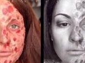 Halloween Make-Up horror visage brûlé sanglant
