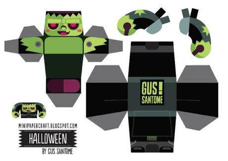 Halloween papertoys de Gus Santome (x 6)