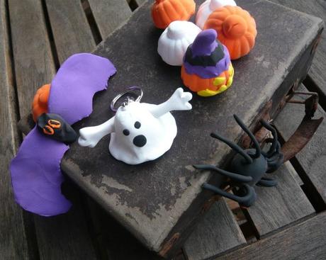 patarev pate à modeler halloween citrouille araignée fantôme deco