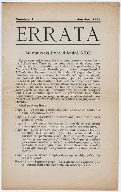 Style, coquilles et Errata