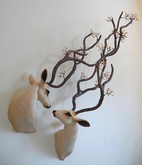 Natasha Cousens – Life’s breath entwined  – Floral animal sculpture