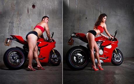 Des mecs posent comme des nanas pour Ducati