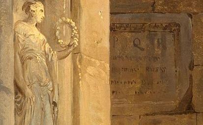 La ruine- carrefour Hubert Robert 1775 _Ruins_with_an_obelisk_in_the_distance_SPQR