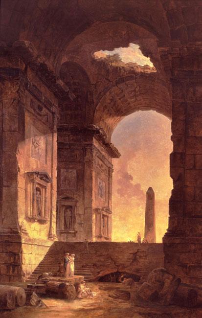 La ruine- carrefour hubert robert - 1774-84 l’escalier de pierre