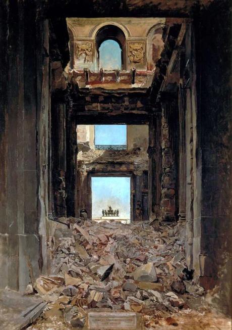 meissonier_Les ruines du palais des Tuileries 1871