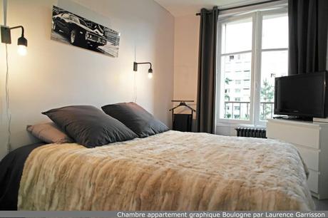 Appartement graphique et masculin à Boulogne Billancourt
