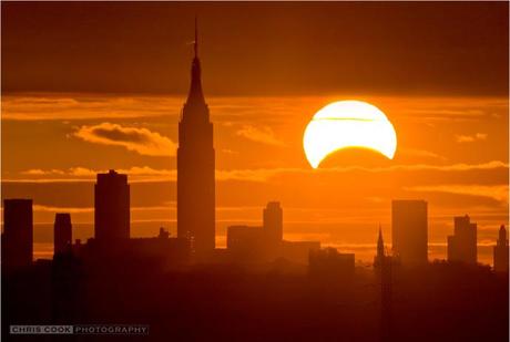 éclipse partielle du soleil new-york