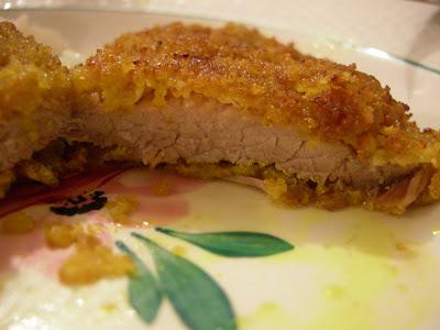 Escalope de veau milanaise au colombo