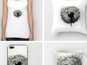 Dandelion Birds Photographic T-shirt, iphone, ipad etc…