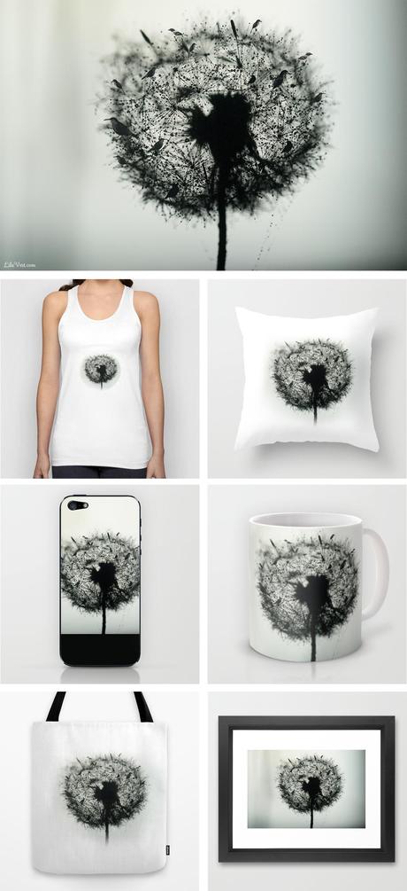 Dandelion Birds Photographic T-shirt, iphone, ipad etc…