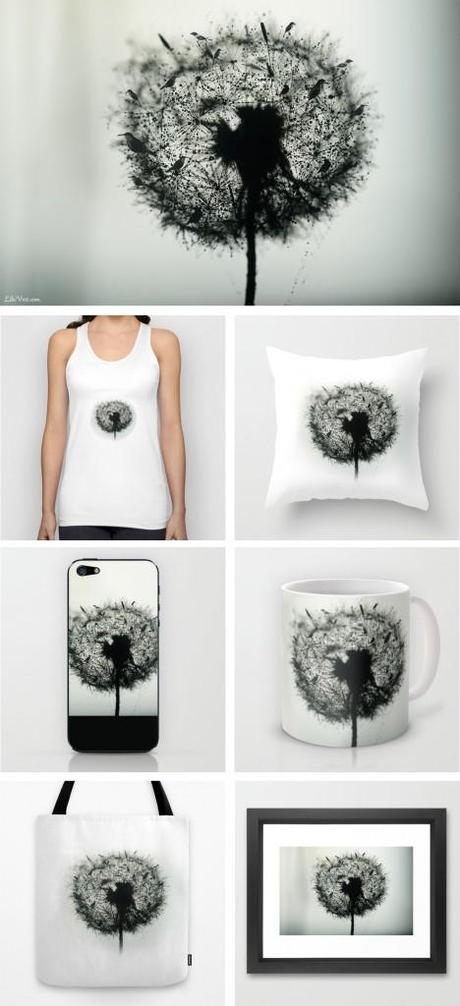 Dandelion Birds Photographic T-shirt, iphone, ipad etc...