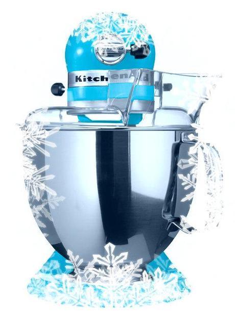 kitchen aid bleu lagon- vue de face - Noel