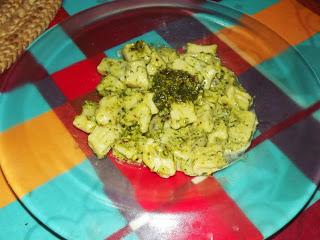 Gnocchi  au pesto de pistaches et aux champignons