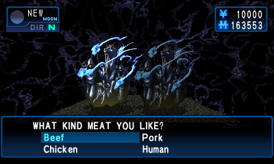 Shin Megami Tensei Soul Hackers : Les démons vous poseront parfois des questions surprenantes.