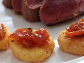 Mini roti d'agneau Presto palets céleri croustillants chutney courge recette démo pour Salon blogs