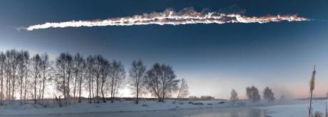 Tcheliabinsk meteor trail