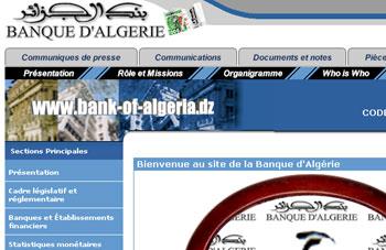Cotation spot du dinar : Disponible sur le site de la Banque d’Algérie/ www.bank-of-algeria.dz