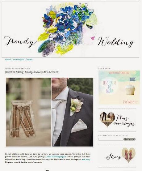 Diffusion : Le mariage de Caroline & Gary sur Trendy Wedding Blog