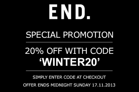 END. – 20% OFF ALL ORDERS
