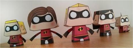 The Incredibles de Paper Minions (x 5)