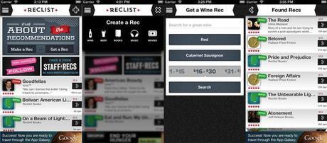 Reclist vous recommande tout, tout de suite !