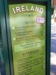 Goûter le Monde en une journée: Disney l’a fait ! Irish Menu
