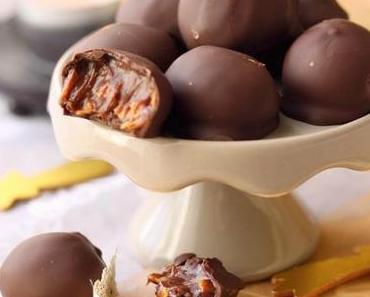 Rochers croquants chocolat et caramel.