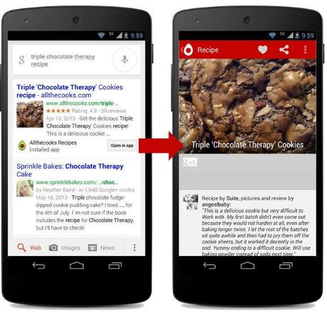 google indexation applications android