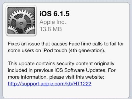 ios 6.1.5 ipod touch 4g