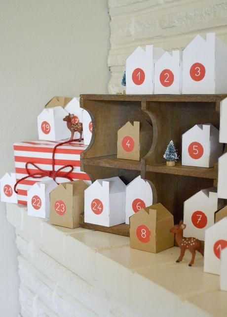 Little Village Advent Calendar + free templates (Advent numbers, Large House, Medium House, Small House) | swoon studio
