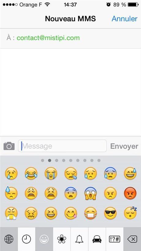 iOS 7 : Ajouter un clavier Emoticône iPhone_emoticone_4