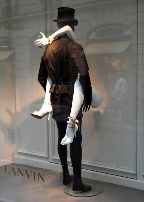 Dirty & Fabulous Valentine Window Display-Lanvin shoes