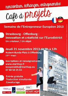 Sur votre agenda : Le 5ème Café à Projets transfrontalier de Start Hop, le 21 novembre prochain à Offenburg !