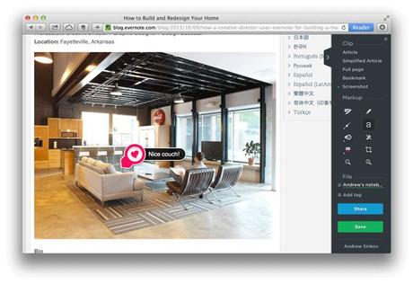 Refonte complète d'Evernote Web Clipper pour Safari...