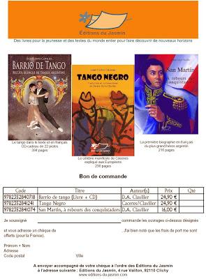 Les bons de commande de mes livres téléchargeables sur mon site [Disques & Livres]