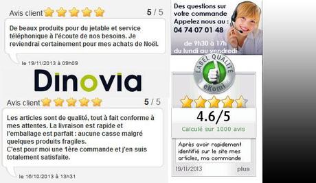 Dinovia 1000 avis ekomi