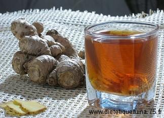 Le gingembre en jus