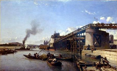 Jongkind Vue de Paris, la Seine, l'Estacade 1853
