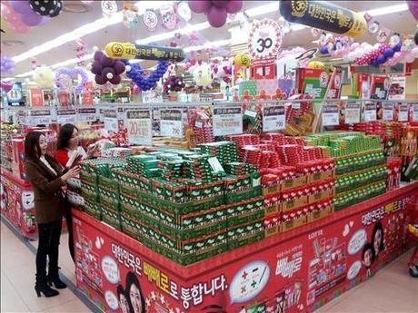 Le jour du pépéro au Lotte Mart.