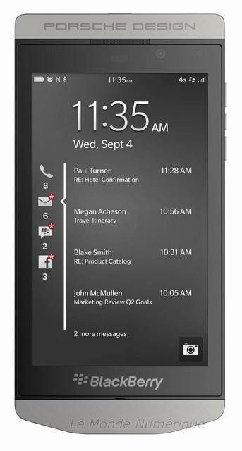 P’9982, un nouveau smartphone BlackBerry de luxe signé Porsche Design