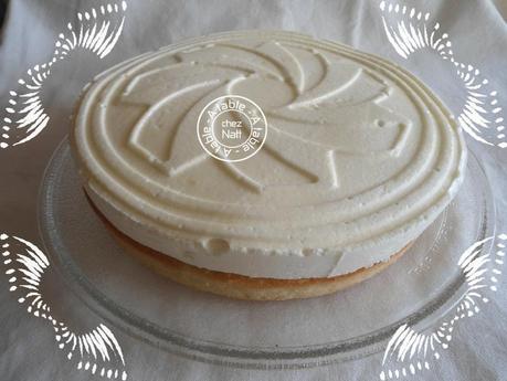 chiboust au citron sur fond de financier à la framboise