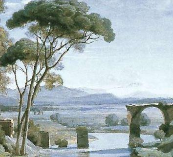 1827-Corot-Pont de Narni pins