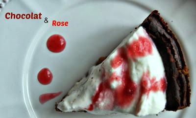Cheesecake au chocolat à l'eau de rose