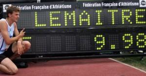 christophe lemaitre record france 9.98 secondes