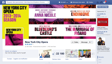 Copie d'écran de la page Facebook du NYCO