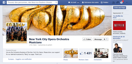 Copie d'écran de la page Facebook Save NYCO