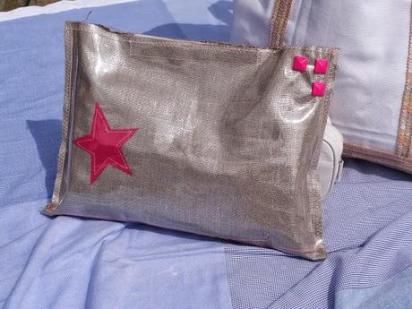 Pochette en lin plastifiée