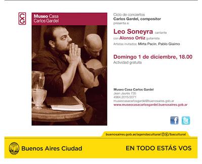 Dernier concert 2013 de Carlos Gardel Compositor [à l'affiche]